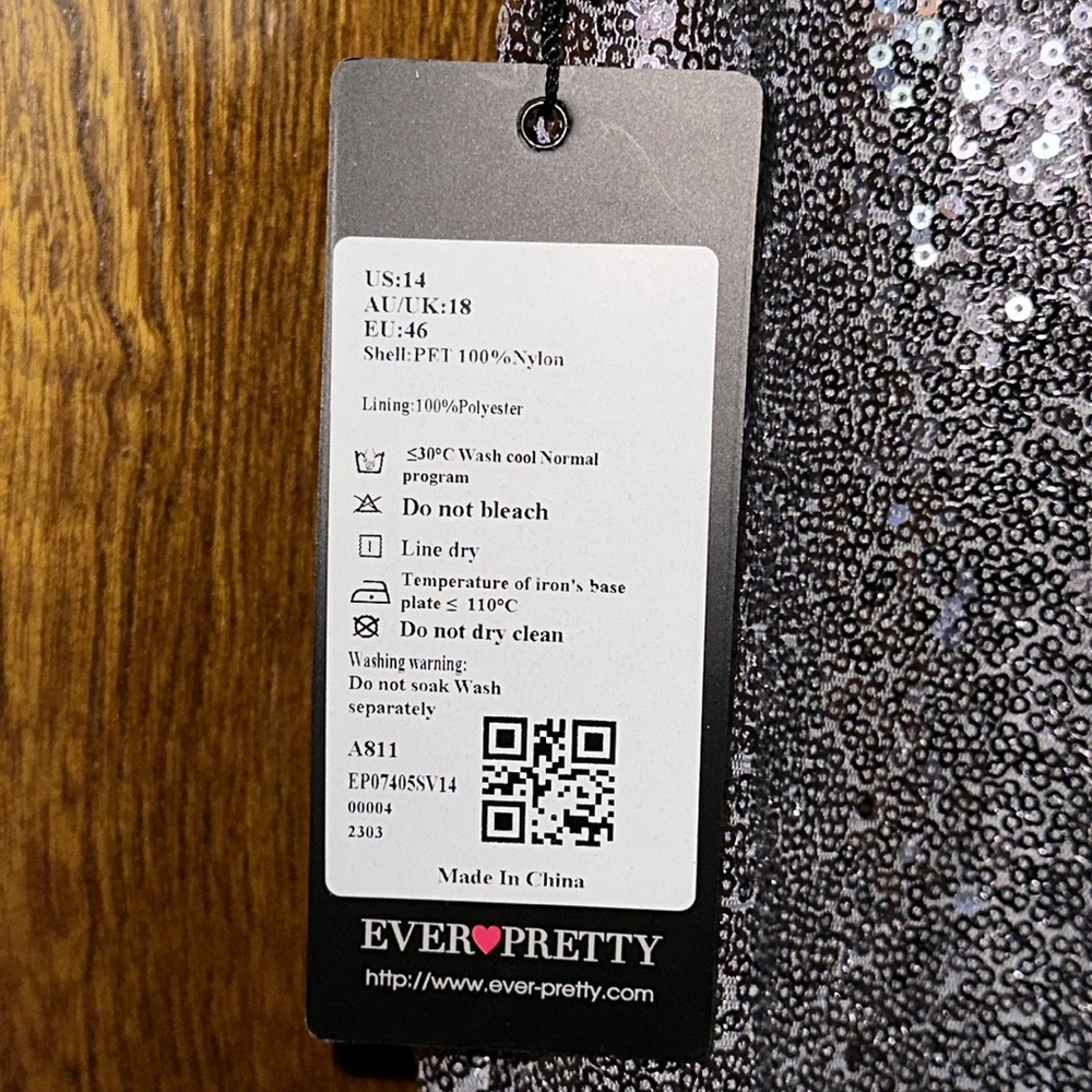 NWT Ever Pretty Elegant V Neck Sequin Evening Dress - Picture 9 of 11